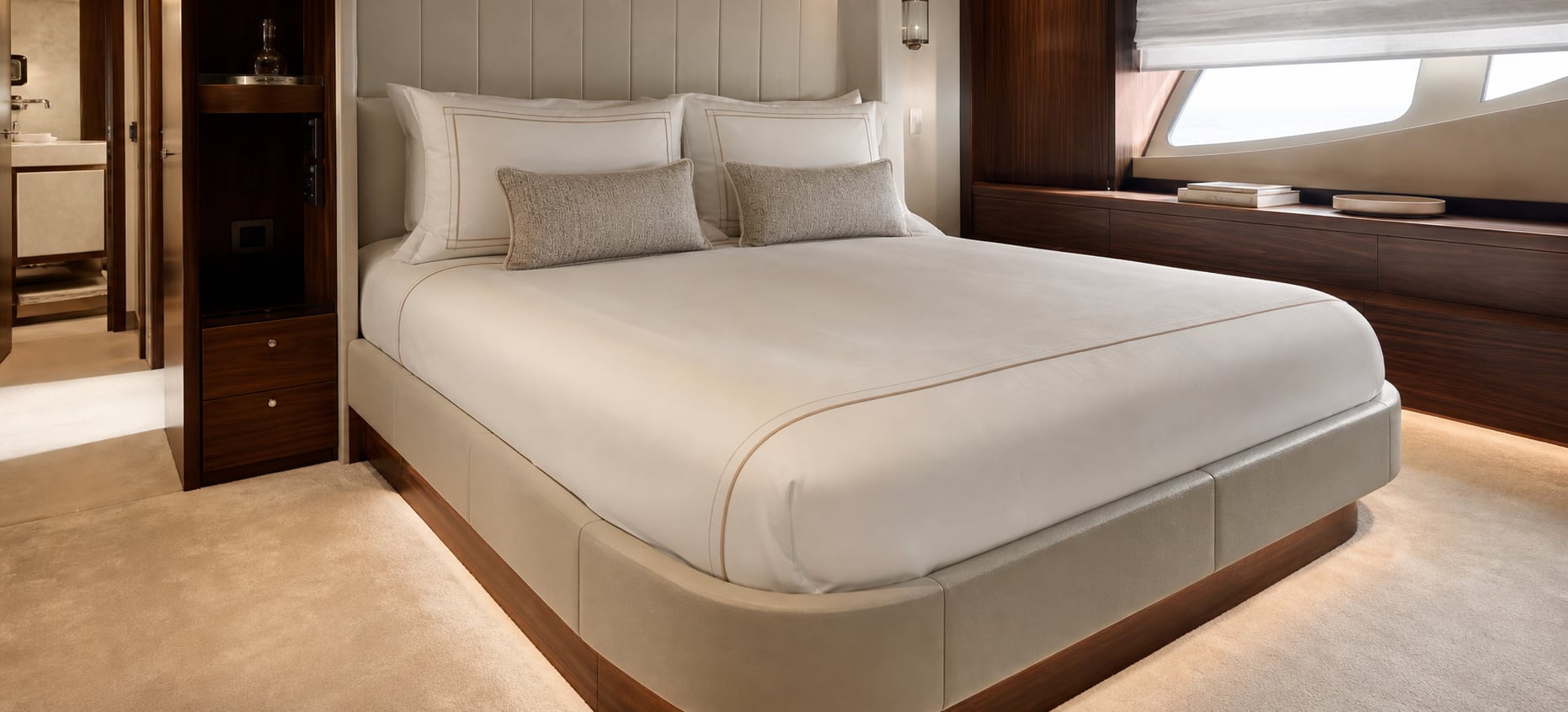 Yacht Bed Linen prepared for professional life on board hospitality use